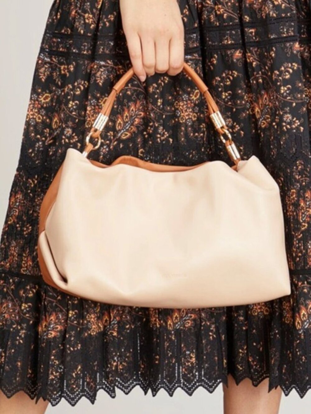 Ulla Johnson Remy Cream Tan Convertible Leather Top Handle Bag NWT